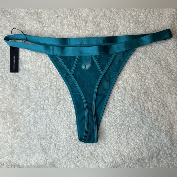 Lounge Brand Chic Balcony Sheer Thong Panty Bundle NWT Size L Green and Pink Set - Picture 13 of 16